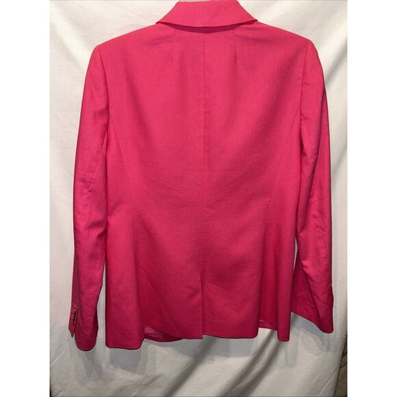 J. CREW RE-IMAGINED COLLECTION Blazer Linen Blend 1 Button Women’s 8 Pink - Picture 12 of 16